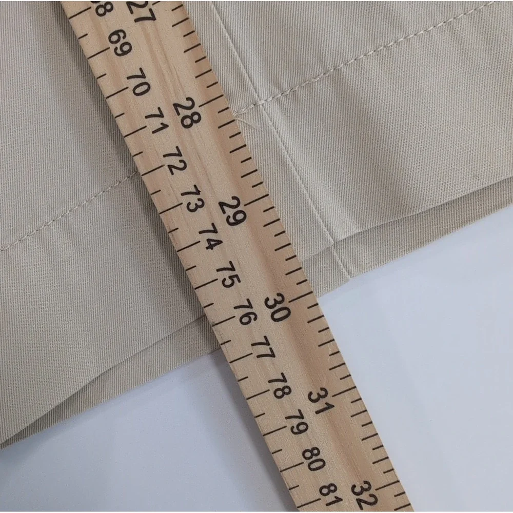 Vintage Polo Ralph Lauren Mens 38x30 Tan Pleated Chino Pants Cotton Trousers